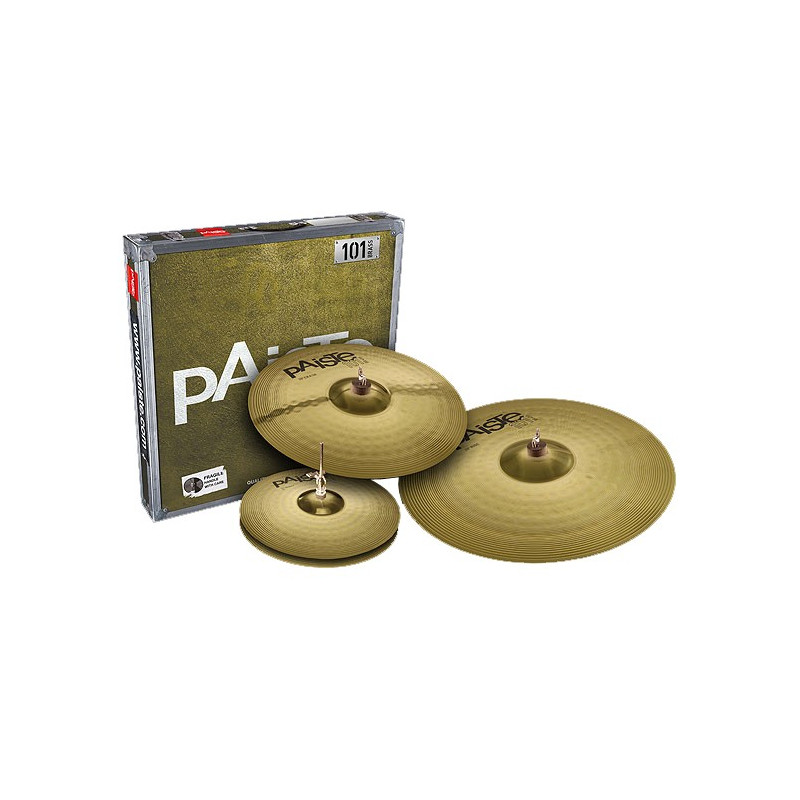 PAISTE 101 - univerzální sada činelů, 16" crash, 20" ride, 14" hi-hat