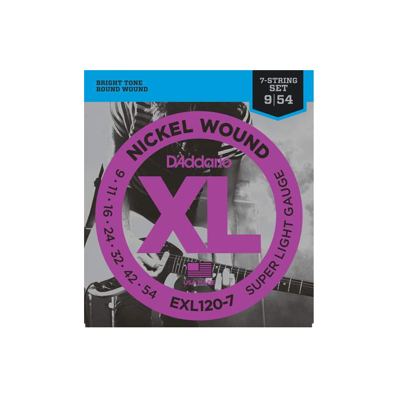 D'Addario EXL120-7 - struny pro elektrickou kytaru