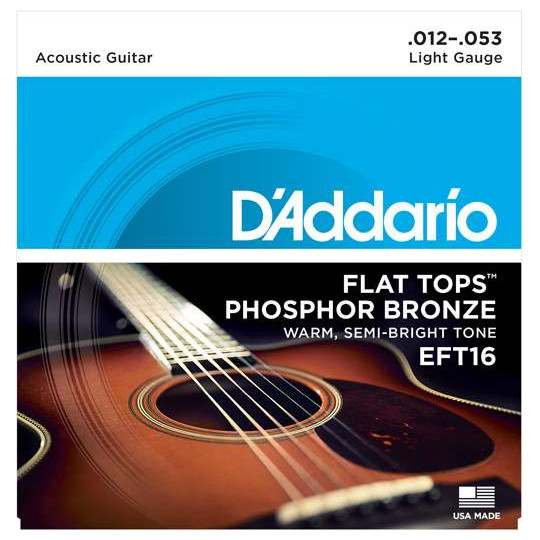 D&#039;Addario EFT15 - struny pro akustickou kytaru