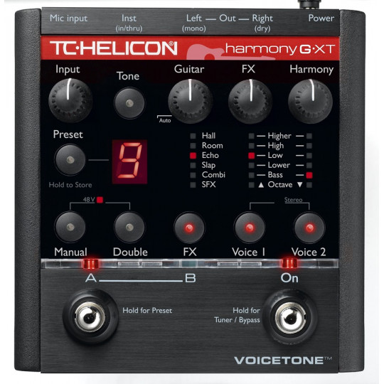 TC HELICON Voicetone Harmony-G XT, hlasový harmonizér pro kytaristy