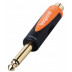 Redukce Jack 6,3 mm mono samec - samice RCA konektor (cinch).