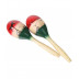 Dřevěné maracas 25 cm, ručně malované v mexickém stylu.
