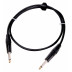 Nástrojový kabel, ideální jako propojovací kabel mezi efekty atd. s konektory Jack 6,3 mono samec ⇒ Jack 6,3 mono samec, délka 1 m, barva pláště černá.