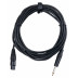 Kvalitní nesymetrický kabel s konektory XLR (samice) - jack (samec) 6,3 o délce 5 m v černé barvě včetně stahovací pásky.