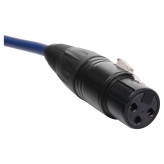 Pronomic DMX3-0,5 DMX/mikrofonní kabel 0,5m s pozlacenými kontakty - modrý