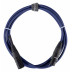 DMX/mikrofonní kabel o délce 0,5m XLR (samec) - XLR (samice) s pozlacenými kontakty v modrém provedení.
