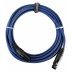 DMX/mikrofonní kabel o délce 5 m XLR (samec) - XLR (samice) s pozlacenými kontakty v modrém provedení.
