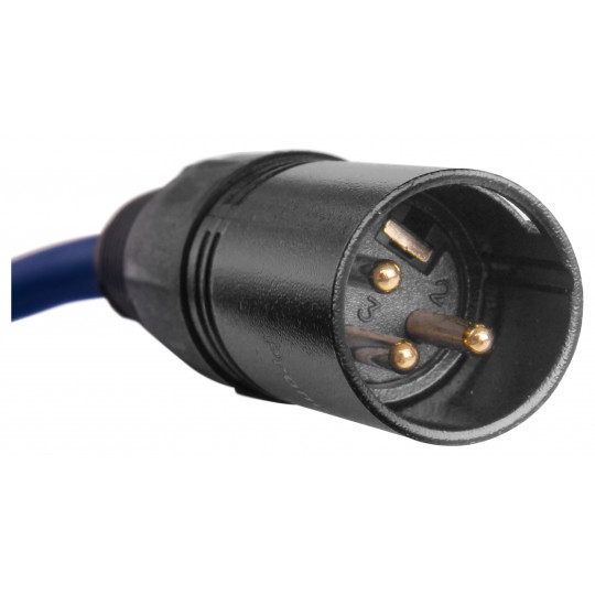 Pronomic DMX3-20 DMX/mikrofonní kabel 20m s pozlacenými kontakty - modrý