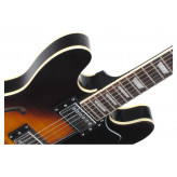 Rocktile Pro HB100-SB semiakustická kytara Vintage Sunburst