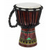 Malované djembe, mahagon, výška 25 cm, šířka 14 cm.