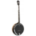 5-strunné elektroakustické banjo, korpus mahagon, rezonátor mahagon, černá blána Remo Weatherking, tónový ring rolovaná mosaz, krk mahagon, kobylka javor s hrotem z ovangkol, hmatník ovangkol, hardware chrom, menzura 697 mm.