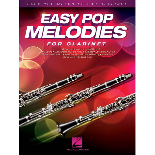 Easy pop melodies for clarinet