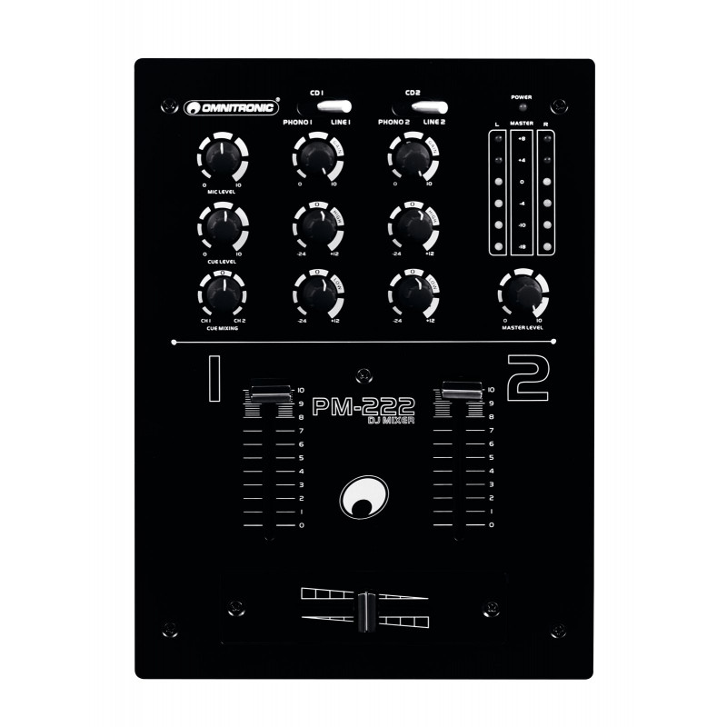 Omnitronic PM-222, 2-kanálový DJ mixpult Omnitronic PM-222, 2-kanálový DJ mixpult
