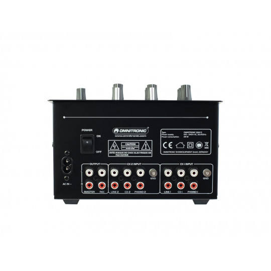 Omnitronic PM-222, 2-kanálový DJ mixpult