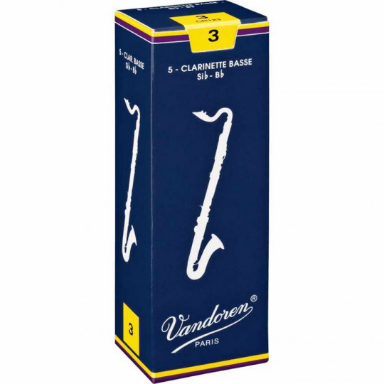VANDOREN CR123 - plátky pro Bas klarinet tvrdost 3