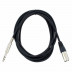 Audio kabel XLR samec - Jack 6,3 mm mono samec; délka: 3m.