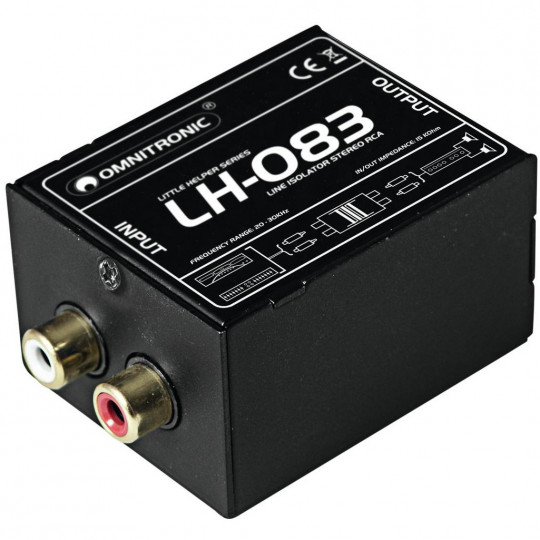 Omnitronic LH-083 Stereo isolator RCA S