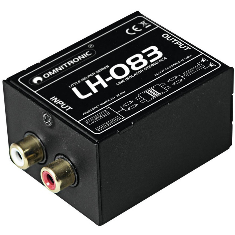 Omnitronic LH-083 Stereo isolator RCA S
