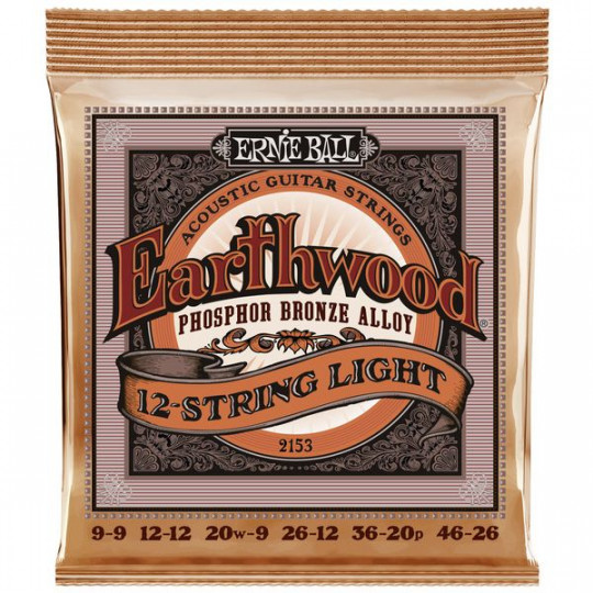 Ernie Ball 2153 EARTHWOOD Phosphor Bronze 12-STRING LIGHT
