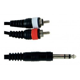 Alpha Audio Basic Y-Cable 1x 6,3 mm Stereo Jack - 2x Cinch 1,5m