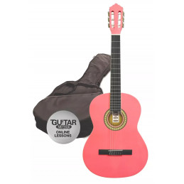 Ashton SPCG 14 PK - 1/4 klasická kytara set - růžová