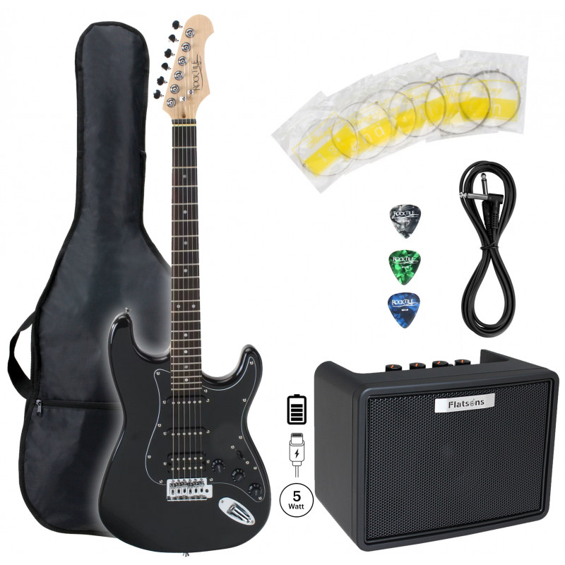 Rocktile Set Strat Black Rocktile Set Strat Black