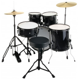 XDrum Rookie 20" Studio Drum Set Complete Black