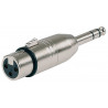 Konektorová redukce XLR samice - Jack 6,3 mm stereo samec.