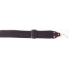 Tkaný popruh pro banjo, nastavitelná délka 85 - 140 cm, šířka 5 cm, kožené koncovky s karabinkami.