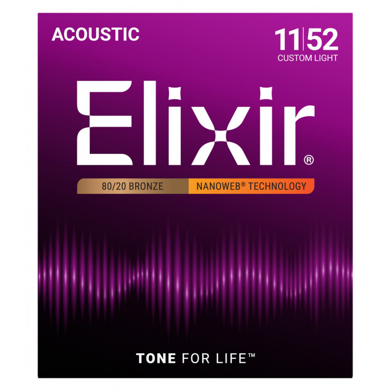 Elixir 11027 Nanoweb 80/20 Bronze 11-52