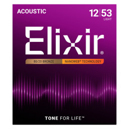 Elixir 11052 Nanoweb 80/20 Bronze 12-53