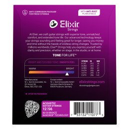Elixir 11077 Nanoweb 80/20 Bronze 12-56