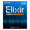 Elixir sada strun pro sedmi-strunnou elektrickou kytaru 11-59; NanoWeb coating.