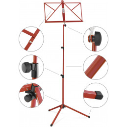 Proline notový stojan červený