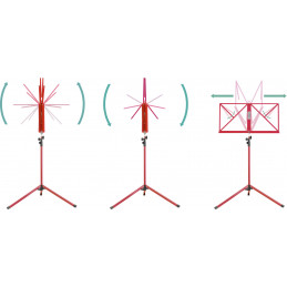 Proline notový stojan červený