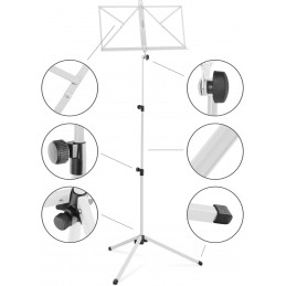 Proline notový stojan bílý