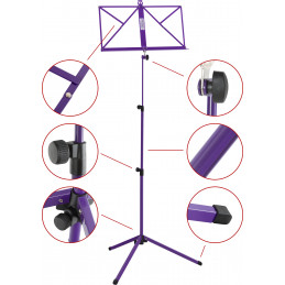 Proline notový stojan fialový
