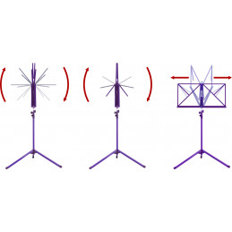 Proline notový stojan fialový