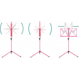 Proline notový stojan růžový