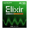 Elixir sada 4 strun pro elektrickou baskytaru; nikl; .045" - .105"; NanoWeb coating.