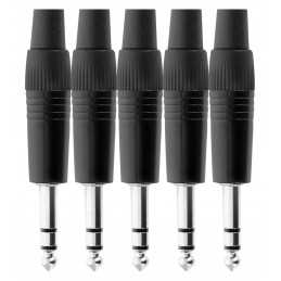 Proline Stereo Jack Konektor Černý - set 5 ks