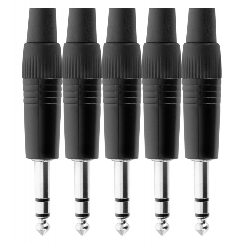 Proline Stereo Jack Konektor Černý - set 5 ks