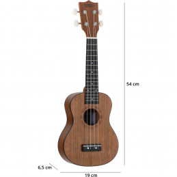 Classic Cantabile Ukulele Soprano Walnut