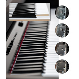 Classic Cantabile UP-1Plus SM Upright s dřevěnou klaviaturou černý mat