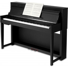 Classic Cantabile UP-1Plus SM Upright s dřevěnou klaviaturou černý mat