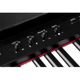Classic Cantabile UP-1Plus SM Upright s dřevěnou klaviaturou černý mat