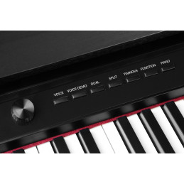 Classic Cantabile UP-1Plus SM Upright s dřevěnou klaviaturou černý mat