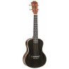 Koncertní ukulele s přední deskou, luby a zadní deskou vyrobenou z mahagonu v matném provedení open pore, krkem z okoumé a hmatníkem z palisandru. Povrchová úprava ebony.