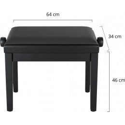 Proline klavírní stolička Premium Černá/Černá Mat