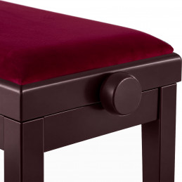 Proline klavírní stolička Premium Palisandr/Červená Mat
